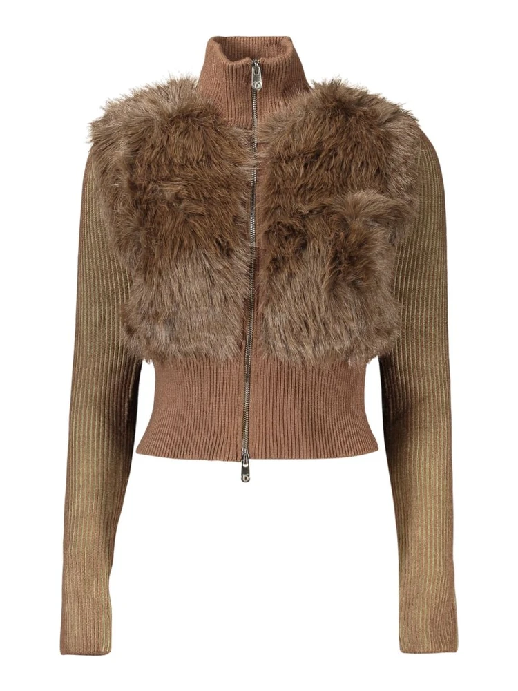Brown Viscose Women's Sweater