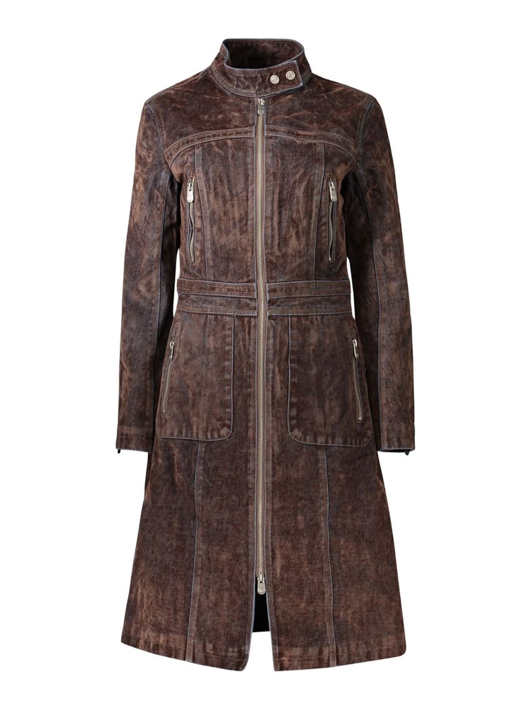 Brown Cotton Women's Jacket