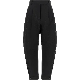 Black Wool Casual Pants