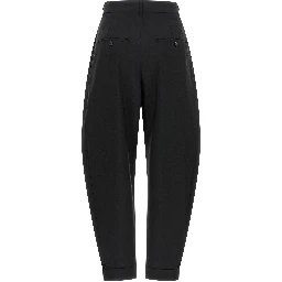 Black Wool Casual Pants