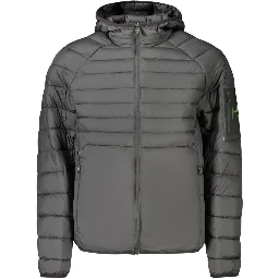 Black Polyester Men's Jacket