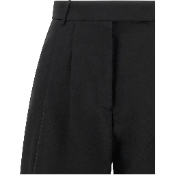 Black Wool Casual Pants