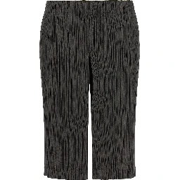 Gray Polyester Bermuda Shorts
