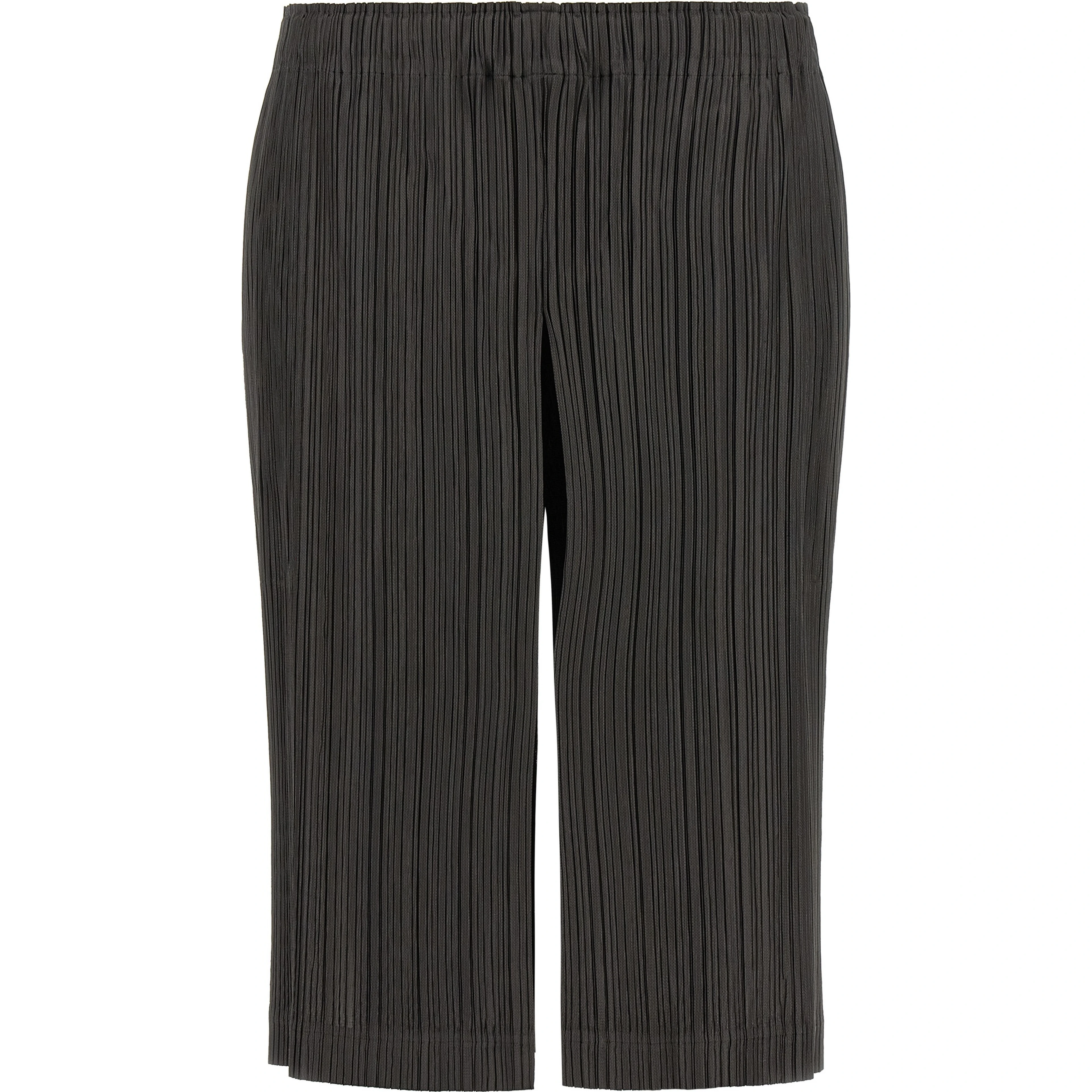 Gray Polyester Bermuda Shorts