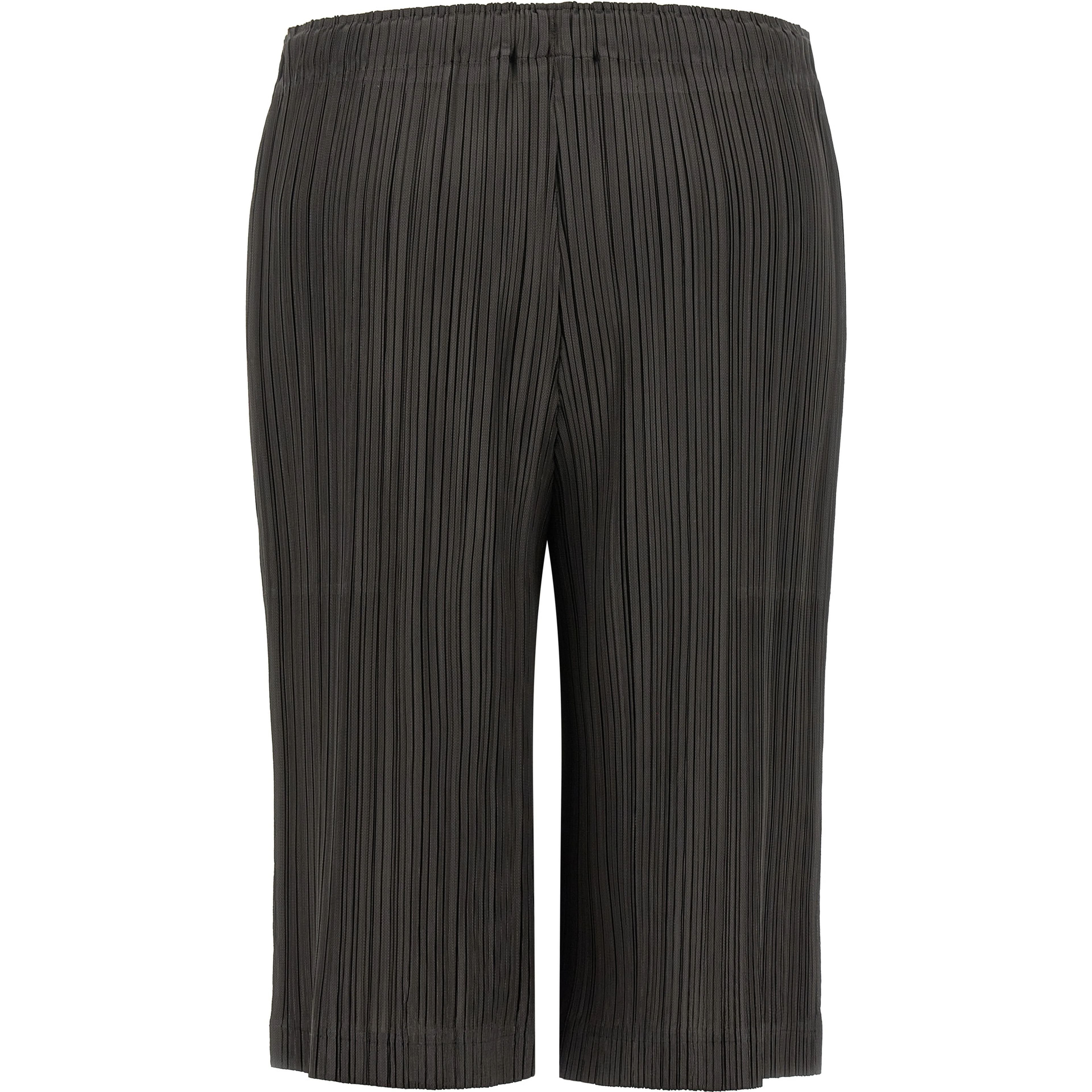 Gray Polyester Bermuda Shorts