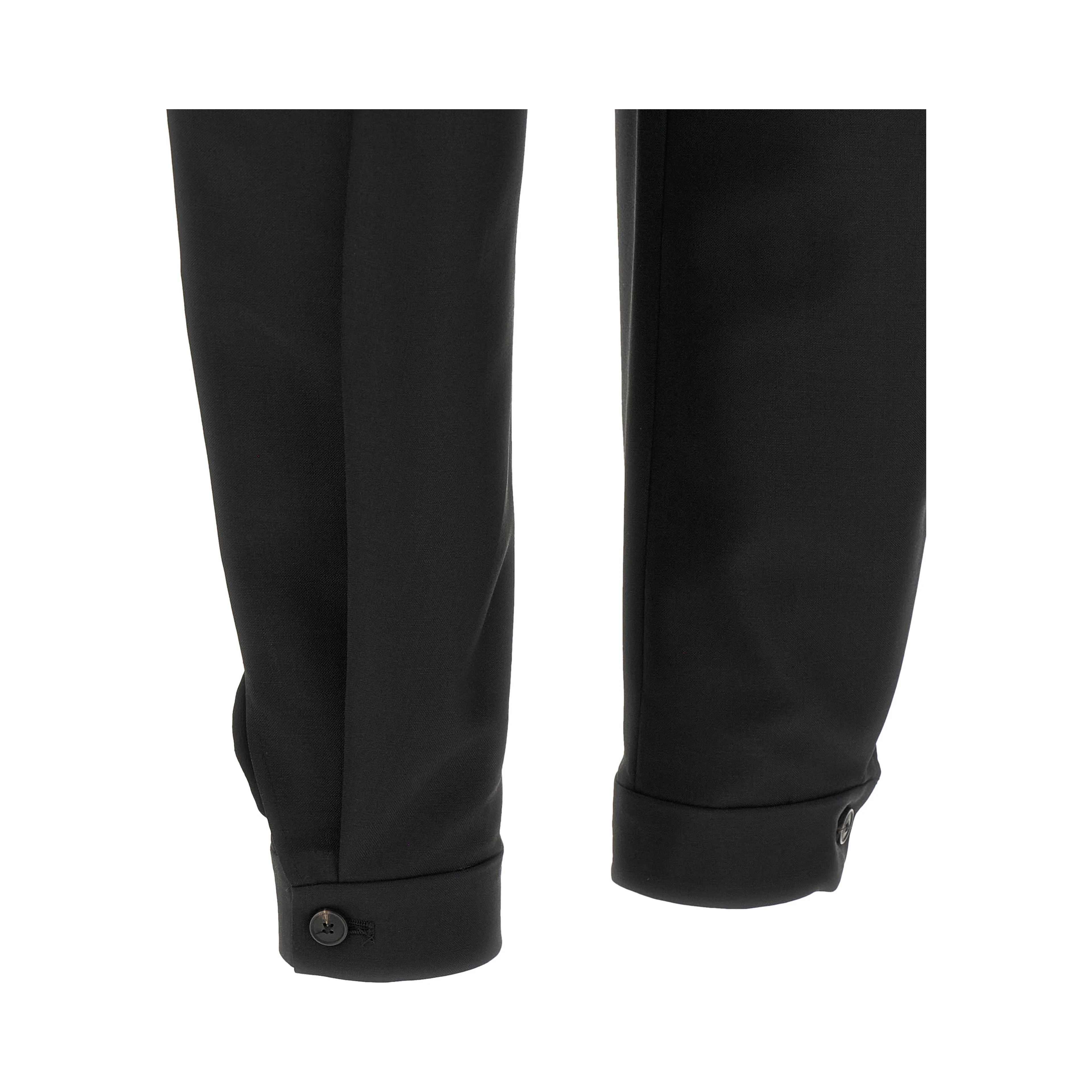 Black Wool Casual Pants
