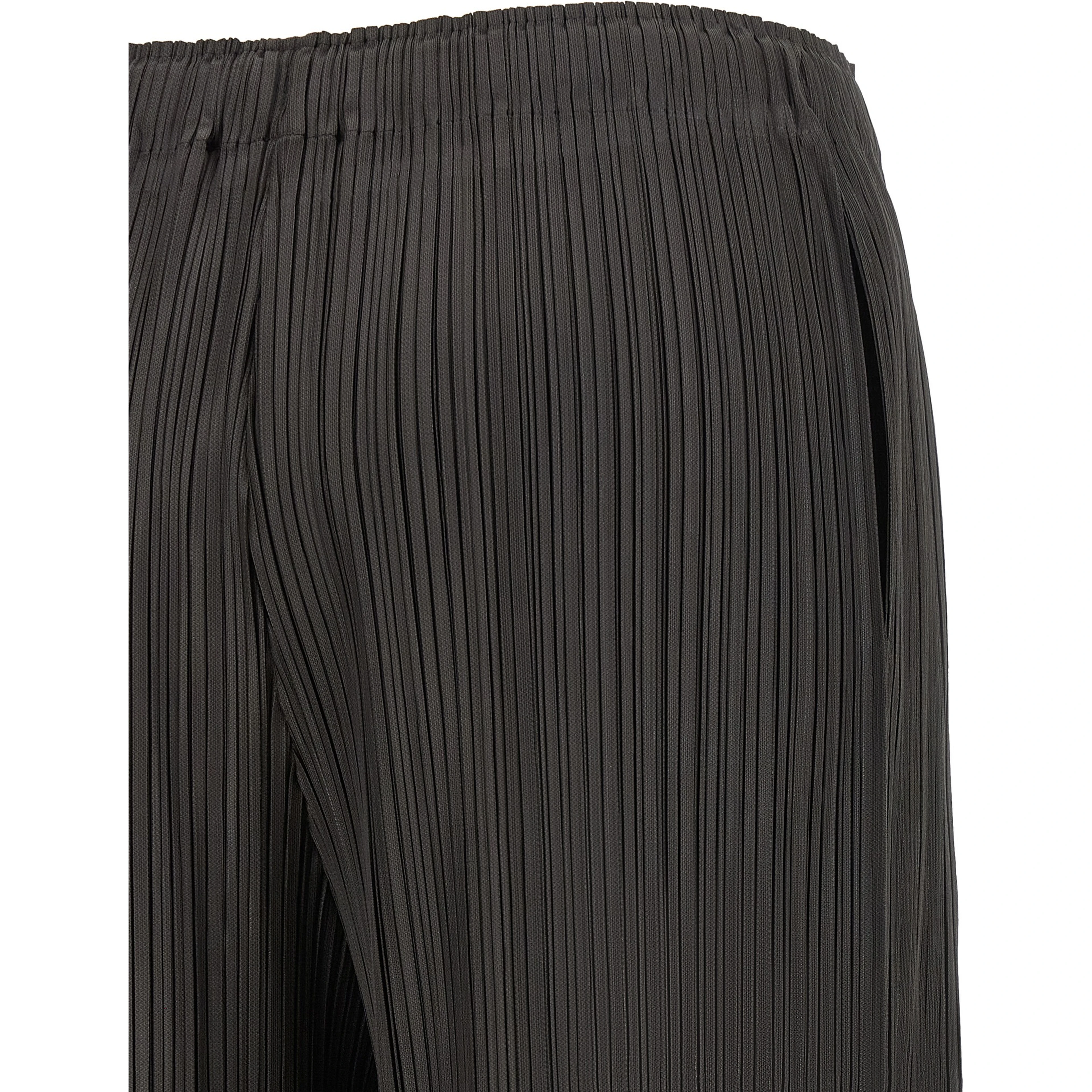 Gray Polyester Bermuda Shorts