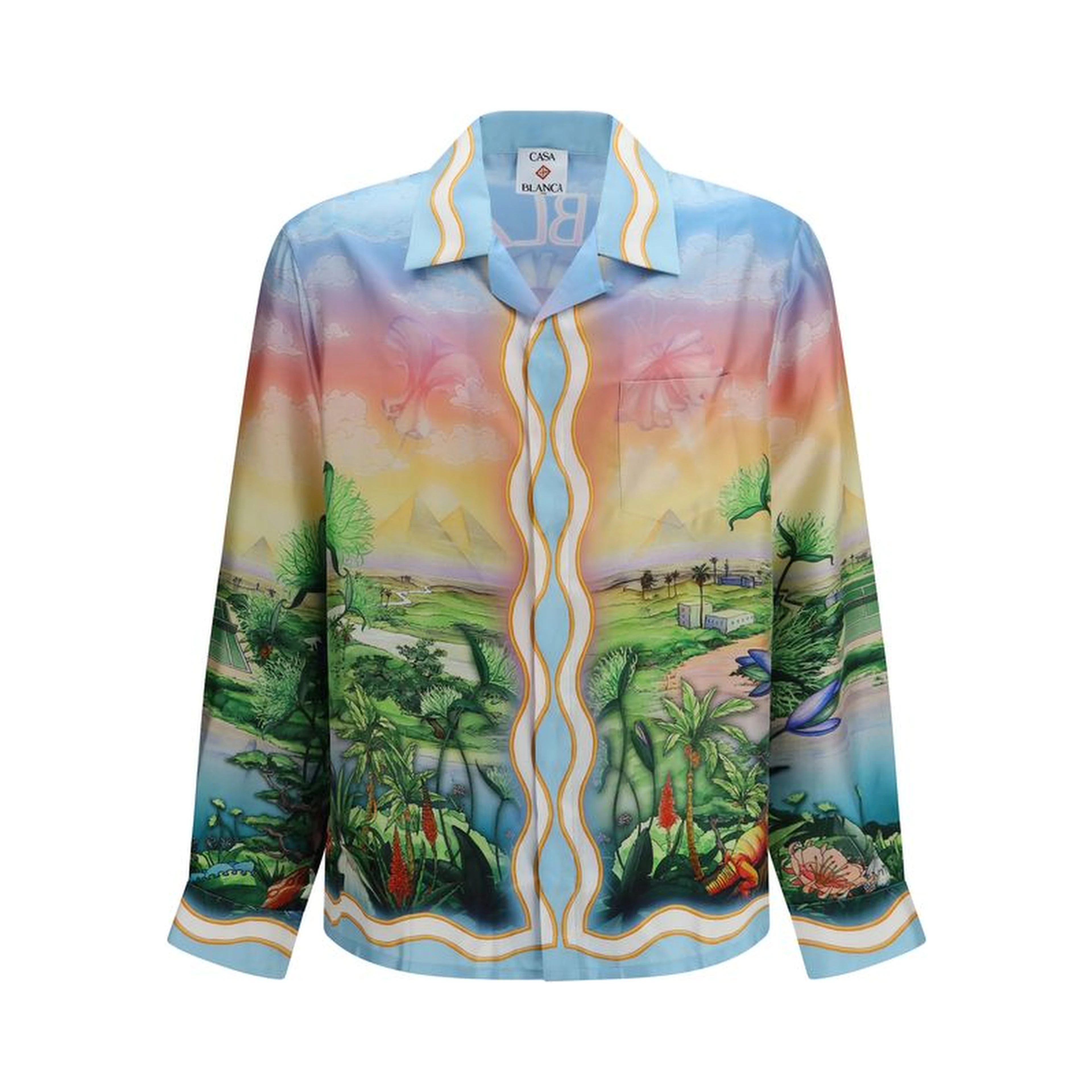 Multicolor Silk Pattern Shirt