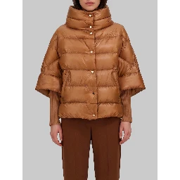 High-neck cape in ultra-light nylon