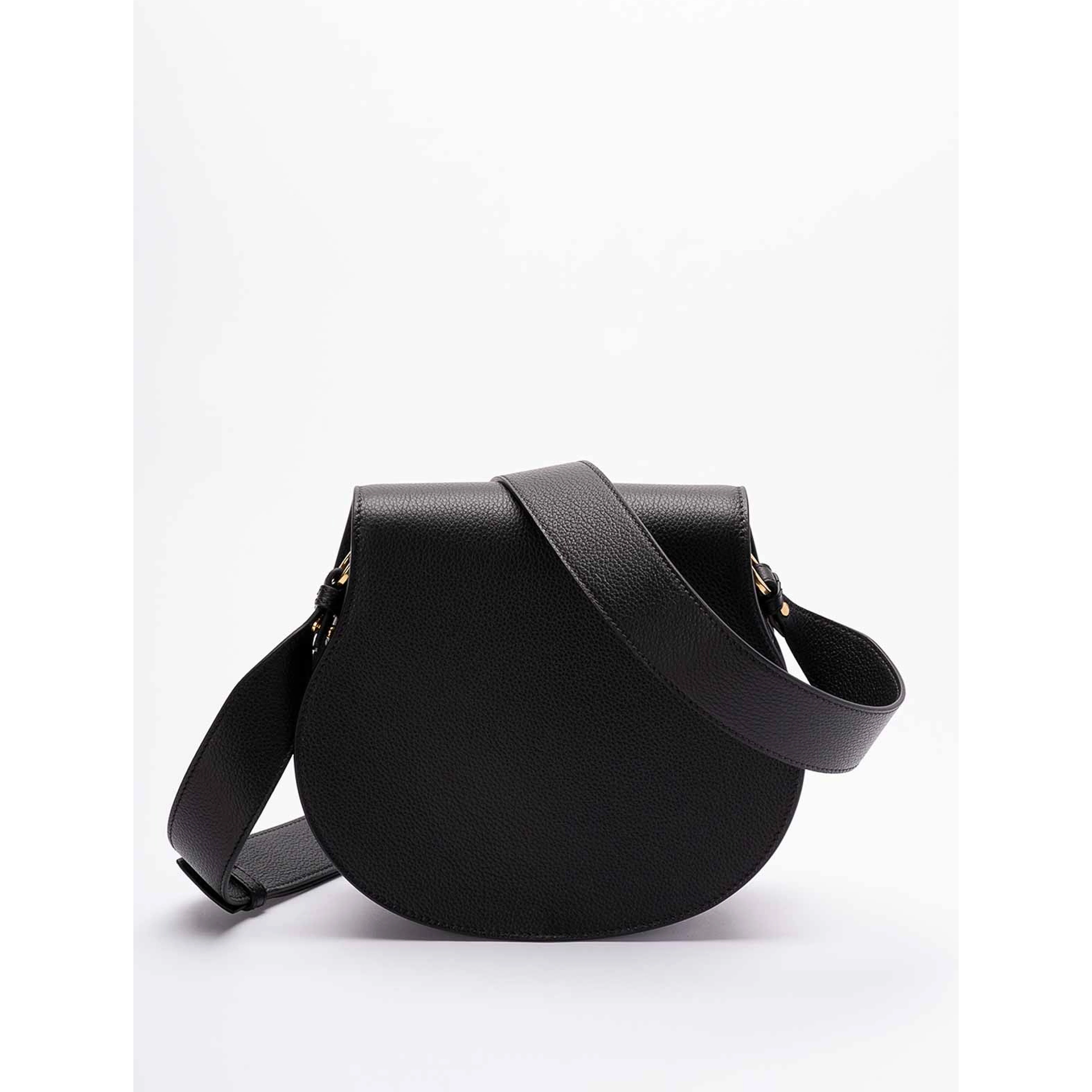 Marcie Saddle bag in grained leather