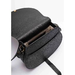 Marcie Saddle bag in grained leather