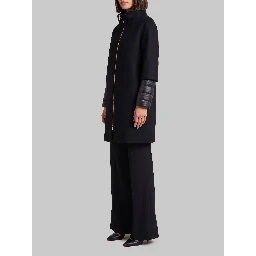 Ultra-light coat in eco wool and nylon