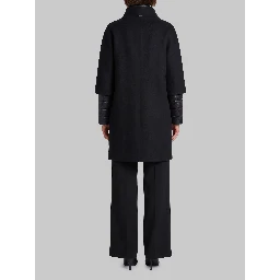 Ultra-light coat in eco wool and nylon