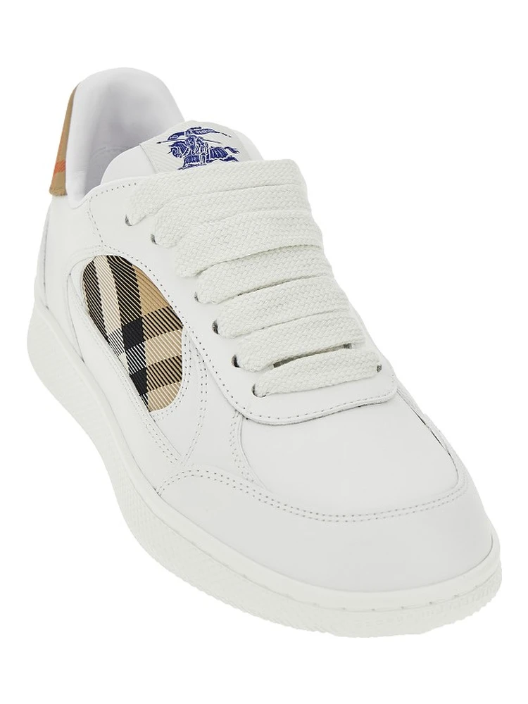 Leather and Check fabric 'Terrace' sneakers alternative