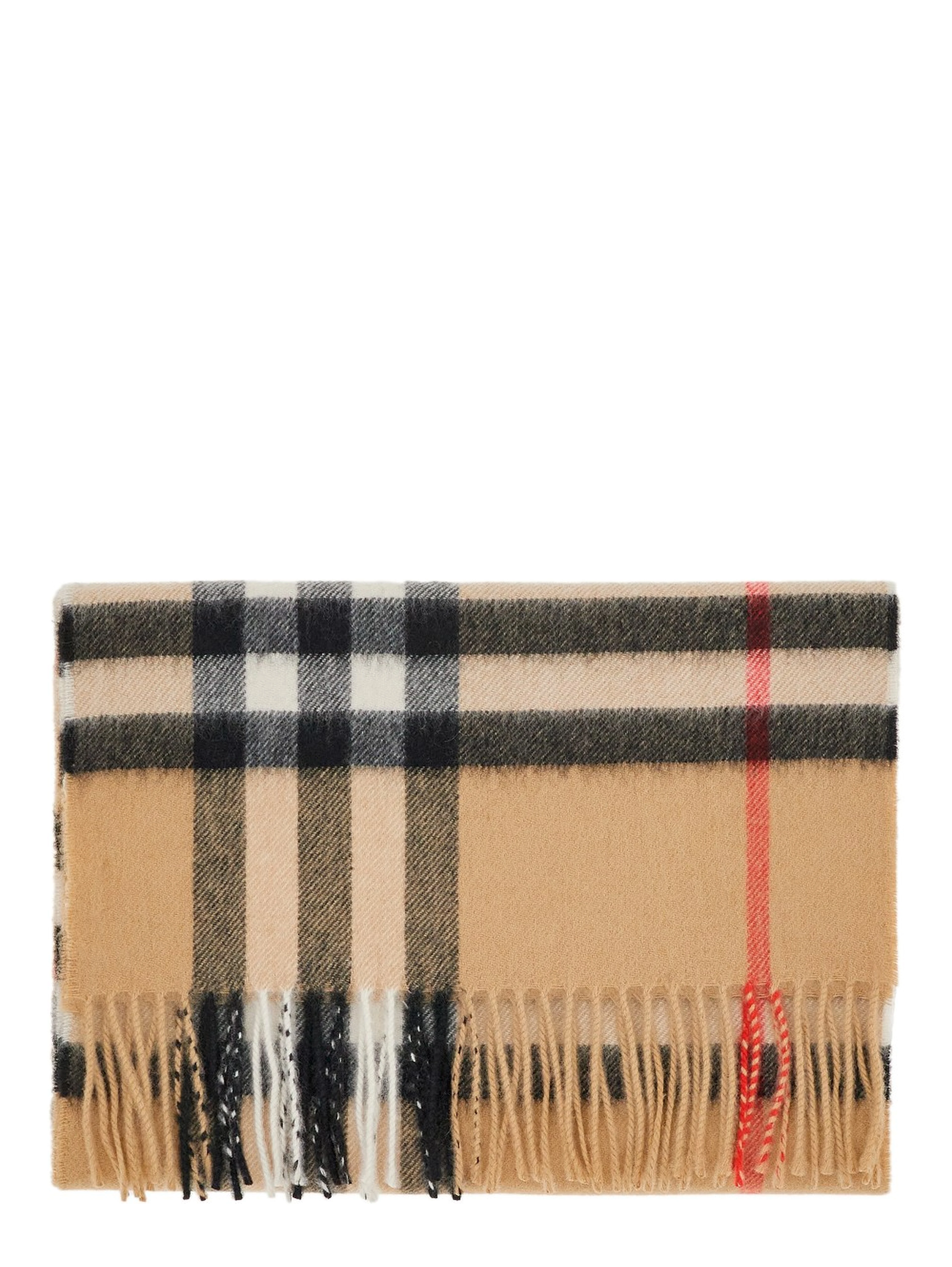 Check cashmere scarf