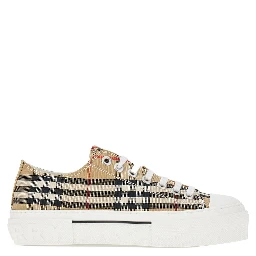 Check cotton sneakers