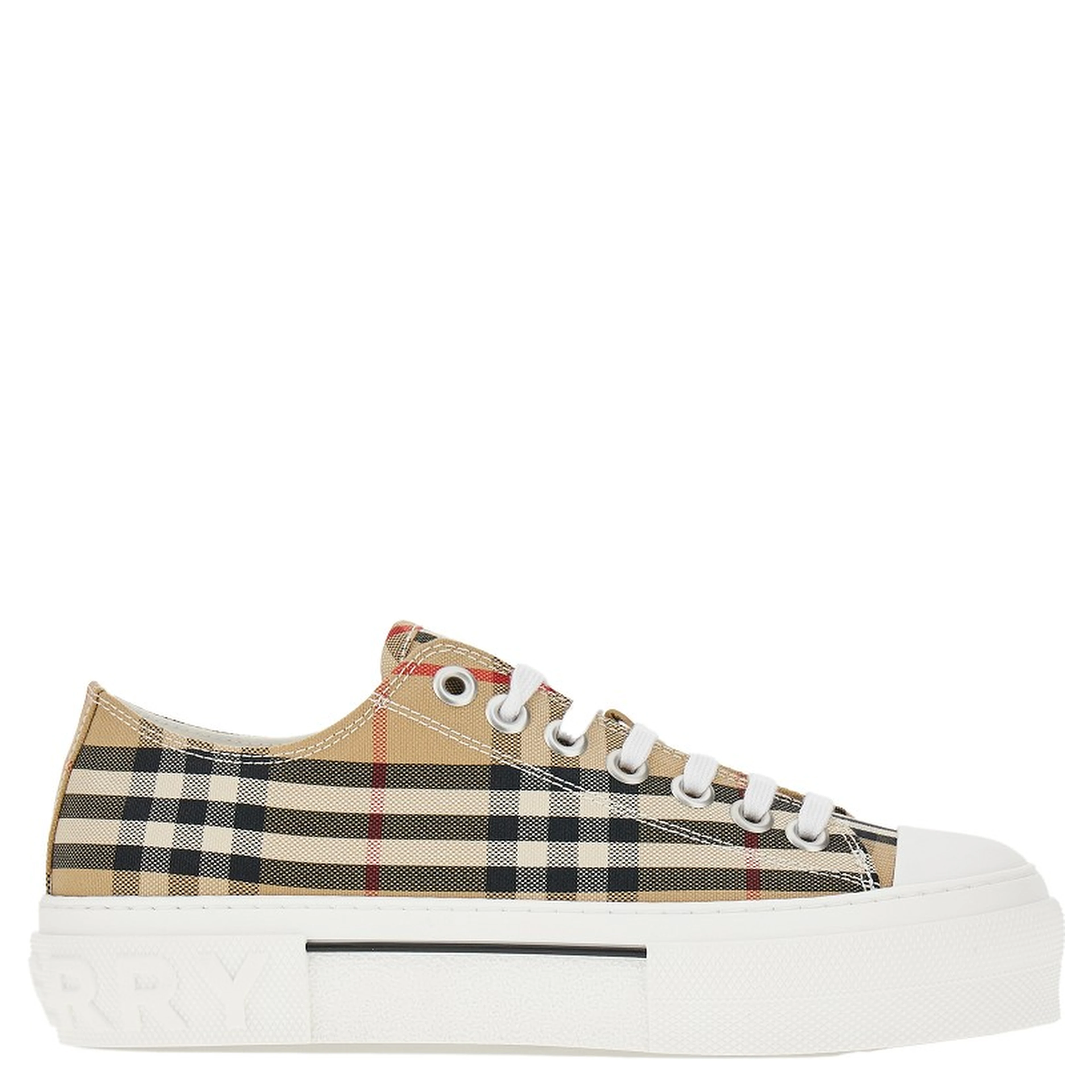 Check cotton sneakers