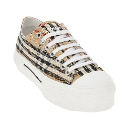 Check cotton sneakers