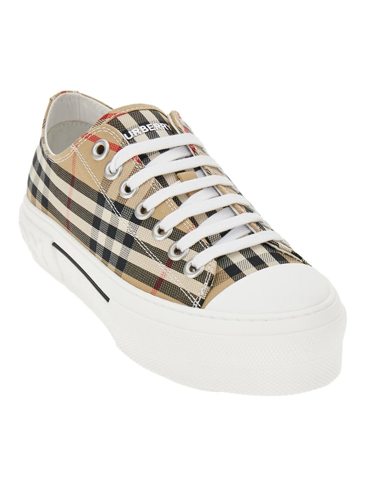 Check cotton sneakers alternative