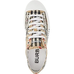 Check cotton sneakers