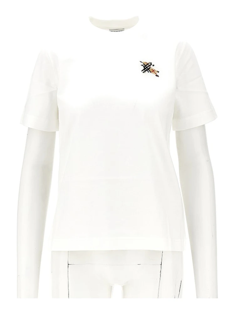 Knight Check embroidery T-shirt