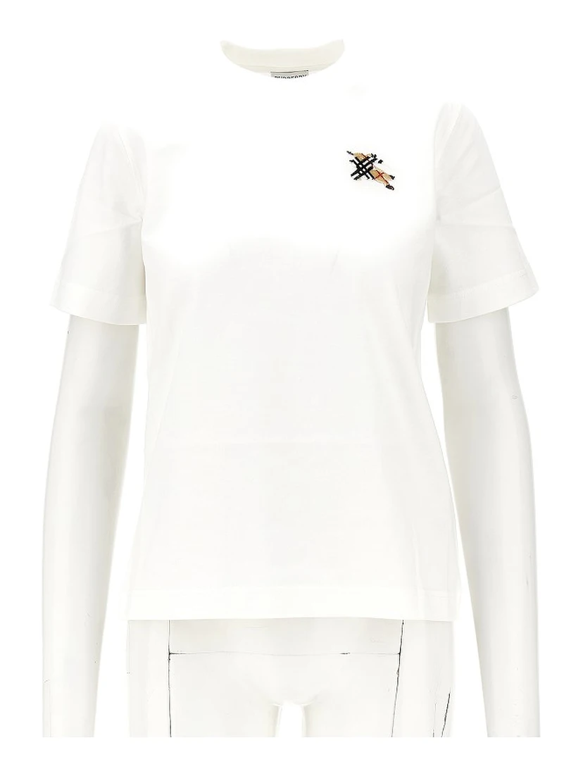 Knight Check embroidery T-shirt