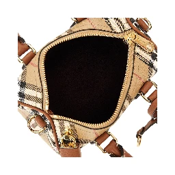 Check coated canvas mini bowling bag