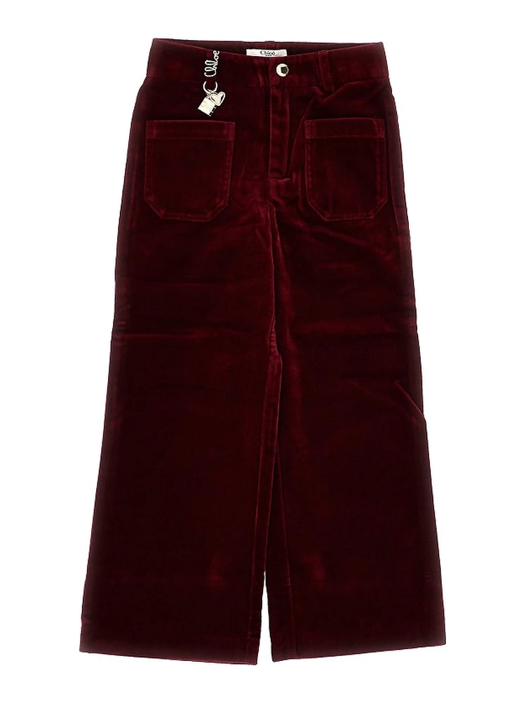 Velvet pants with charms