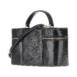 Shiny leather vanity case