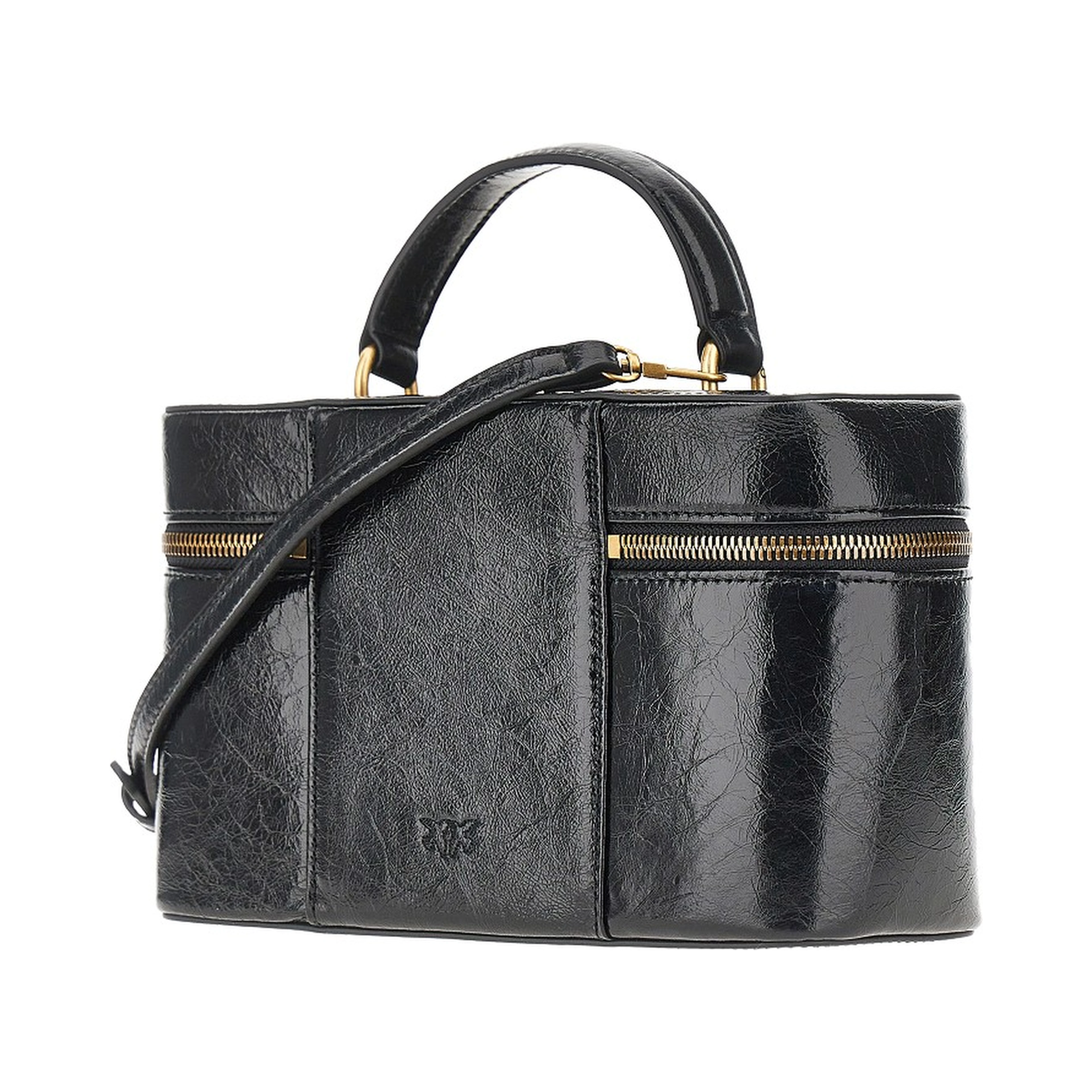 Shiny leather vanity case