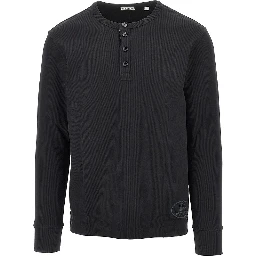 Ribbed jersey long-sleeved T-shirt