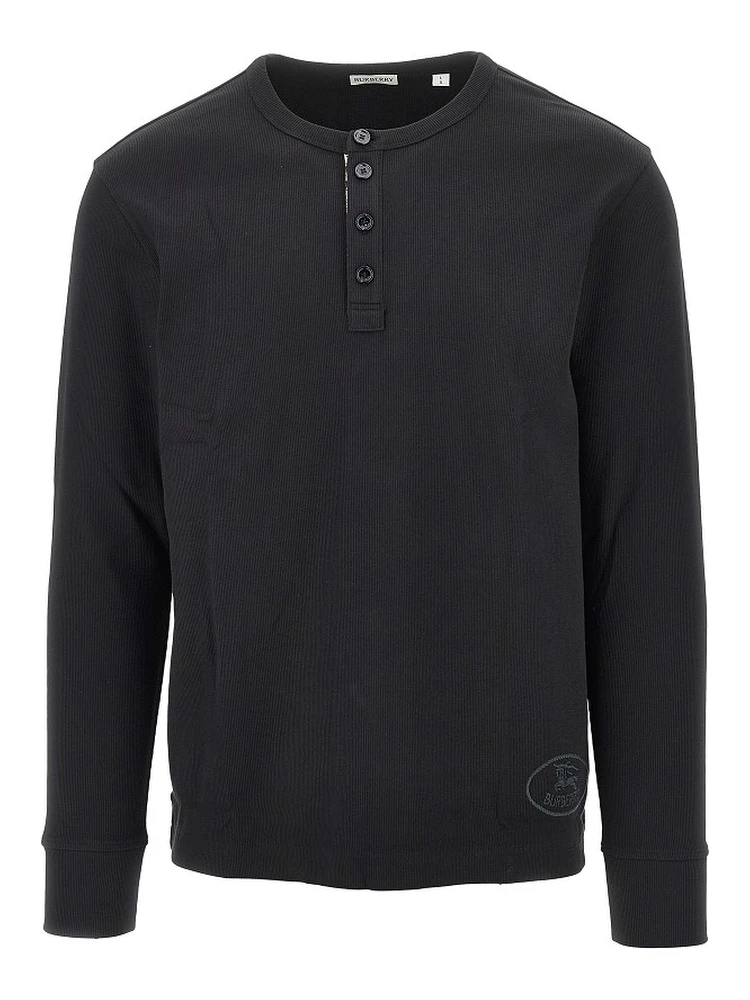 Ribbed jersey long-sleeved T-shirt