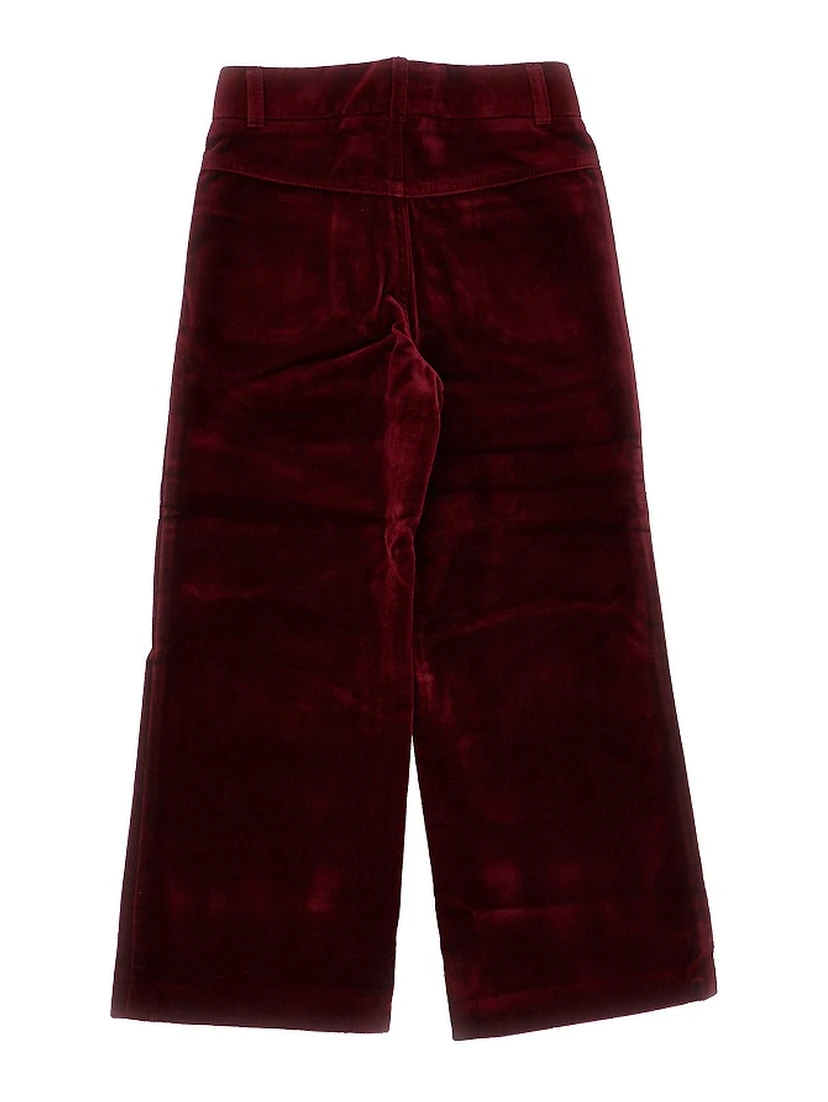 Velvet pants with charms