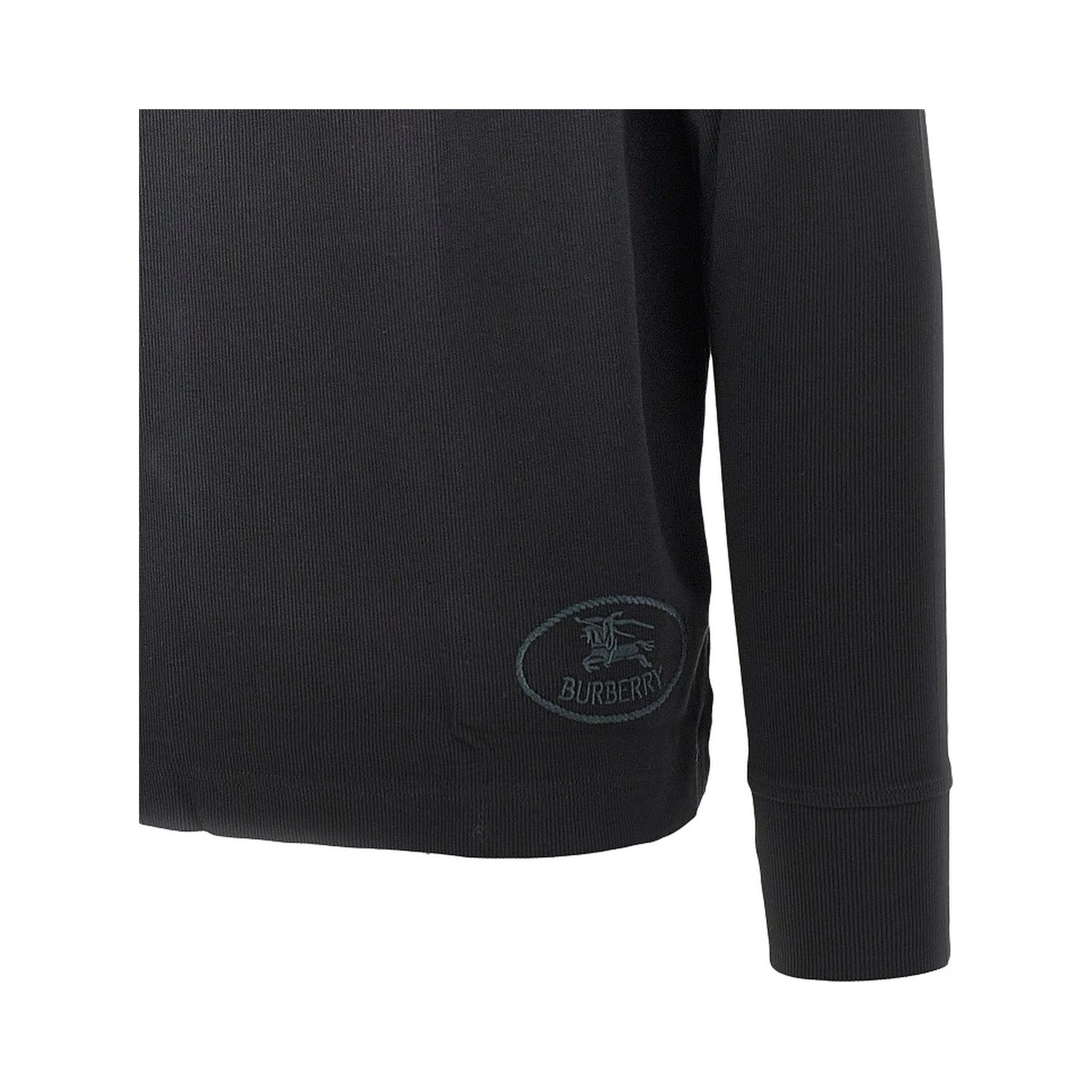 Ribbed jersey long-sleeved T-shirt