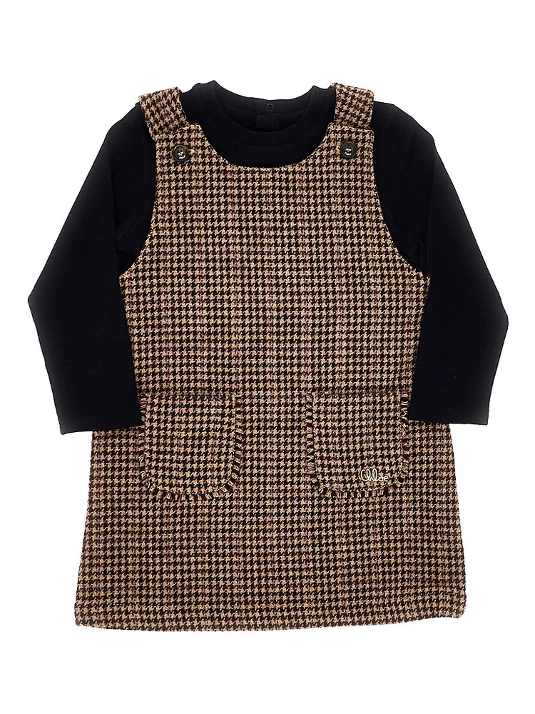 Overalls dress and T-shirt set