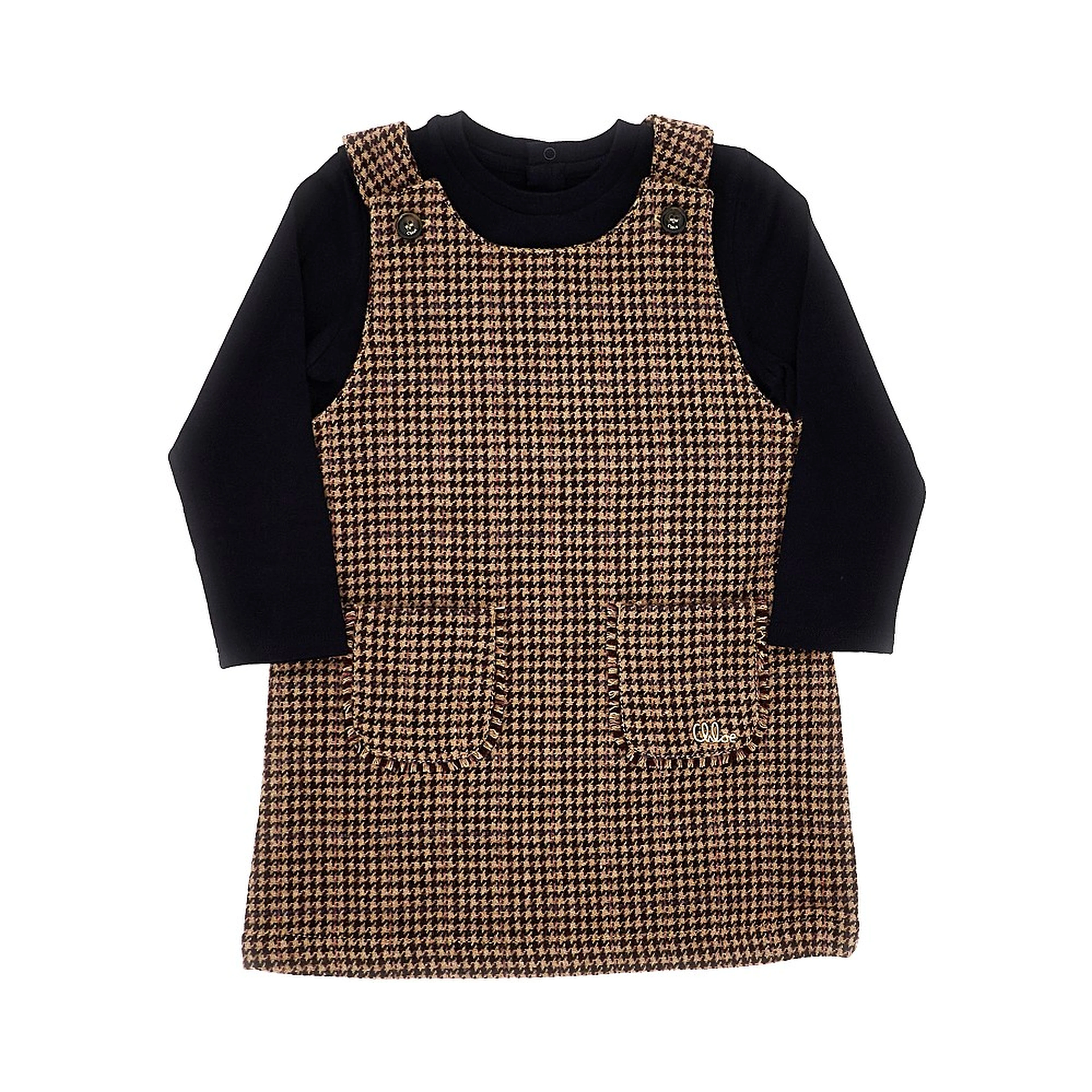 Overalls dress and T-shirt set