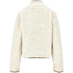Fleece jacket with Check trimmings