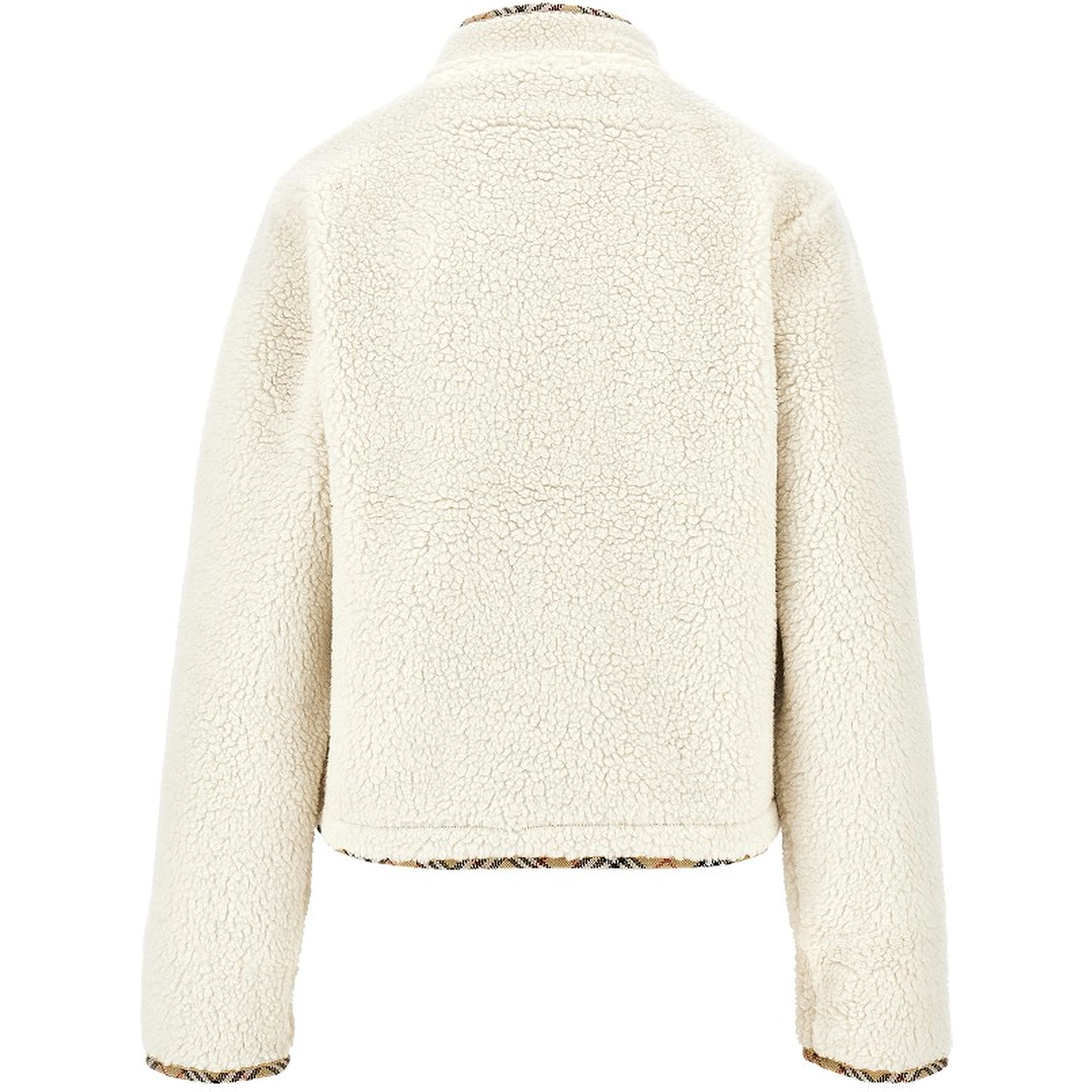 Fleece jacket with Check trimmings