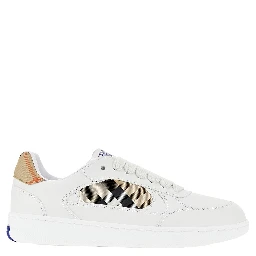 Leather and Check fabric 'Terrace' sneakers