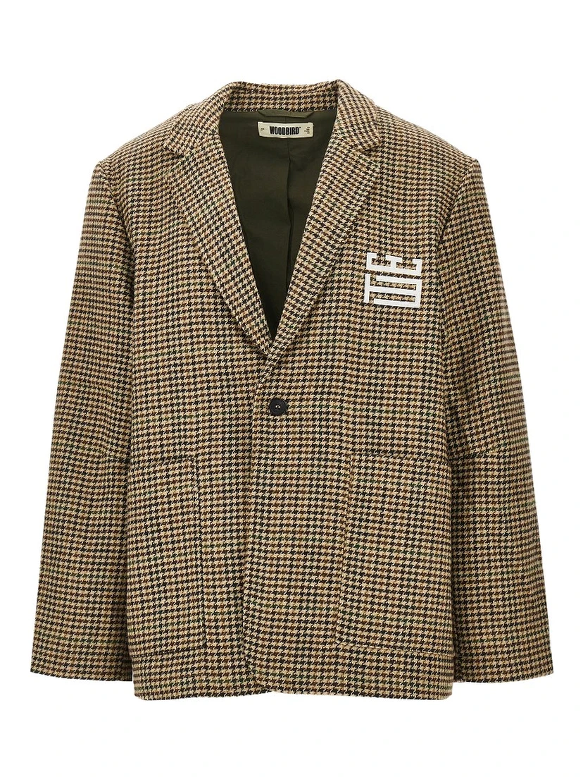 'WBGing' houndstooth jacket