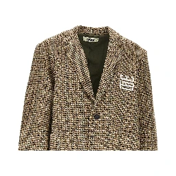 'WBGing' houndstooth jacket