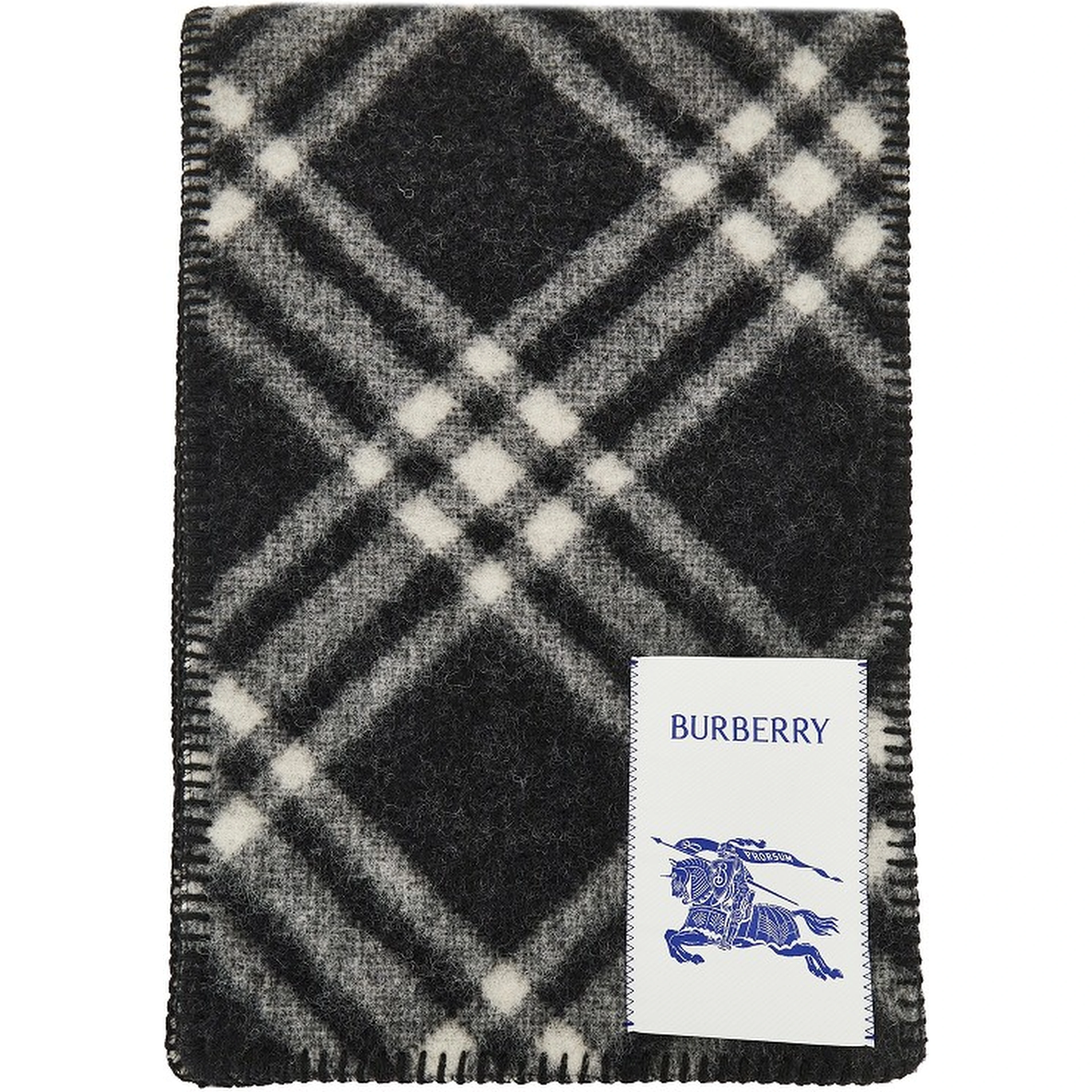 Check wool scarf