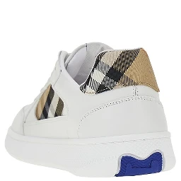 Leather and Check fabric 'Terrace' sneakers