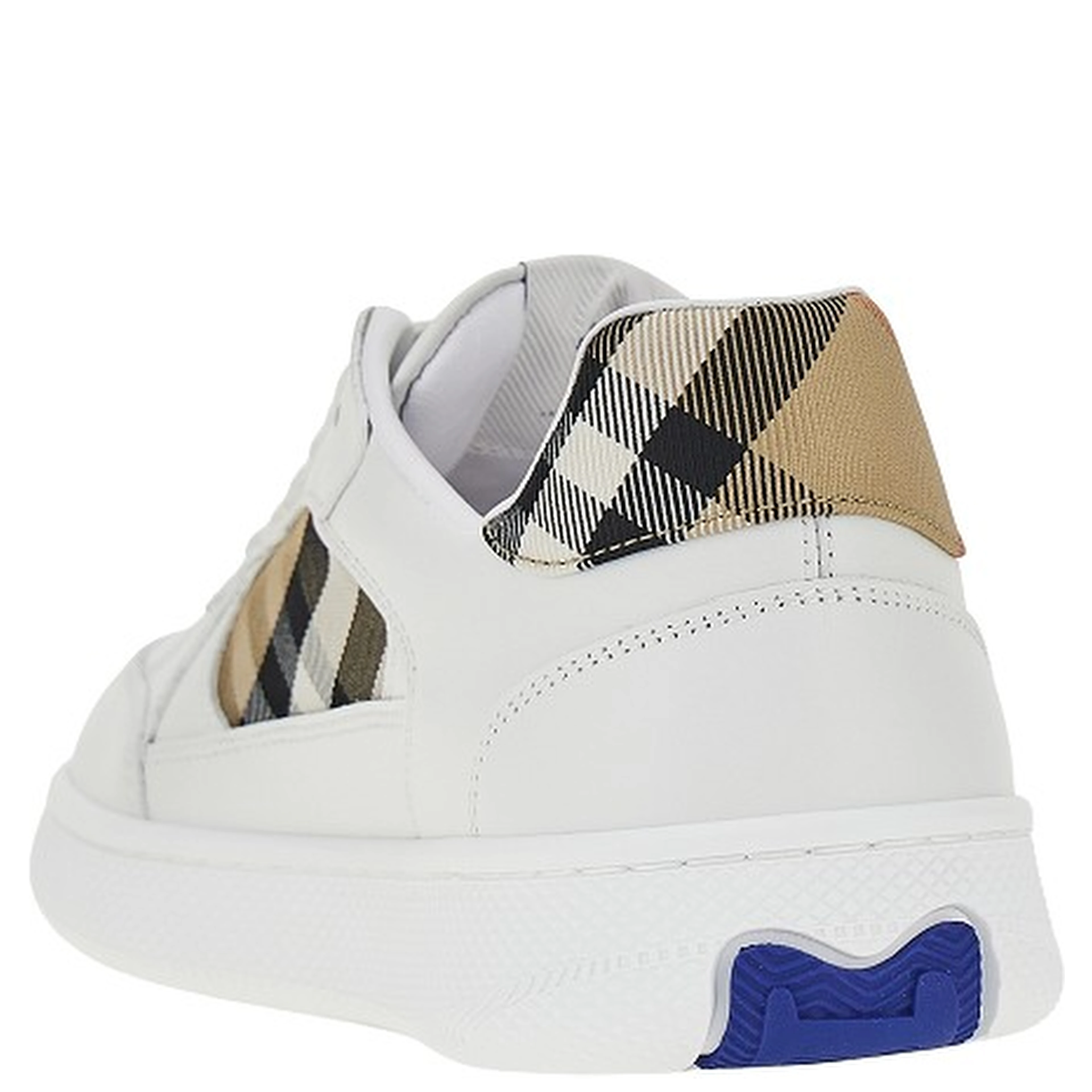 Leather and Check fabric 'Terrace' sneakers