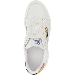 Leather and Check fabric 'Terrace' sneakers
