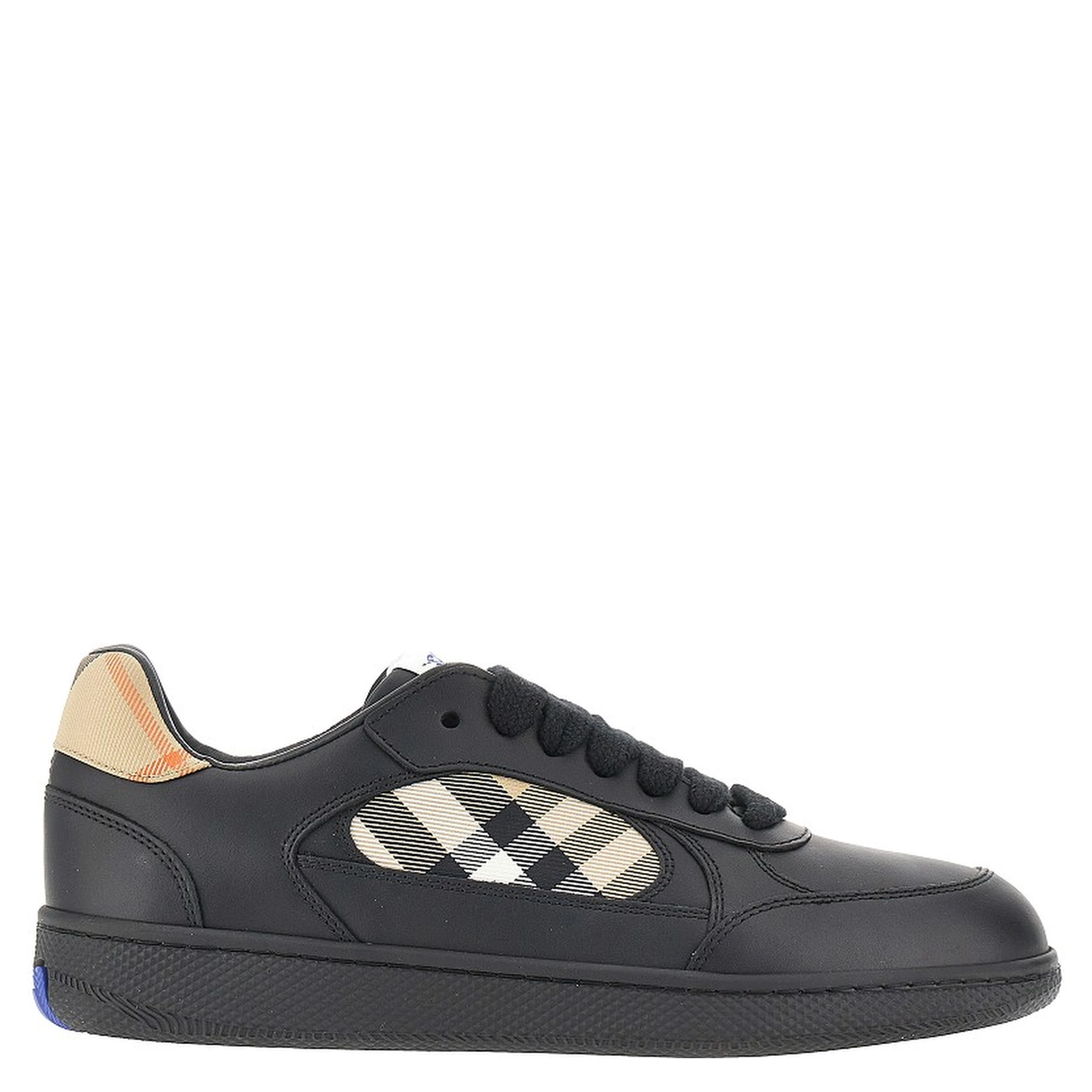 Leather and Check fabric 'Terrace' sneakers