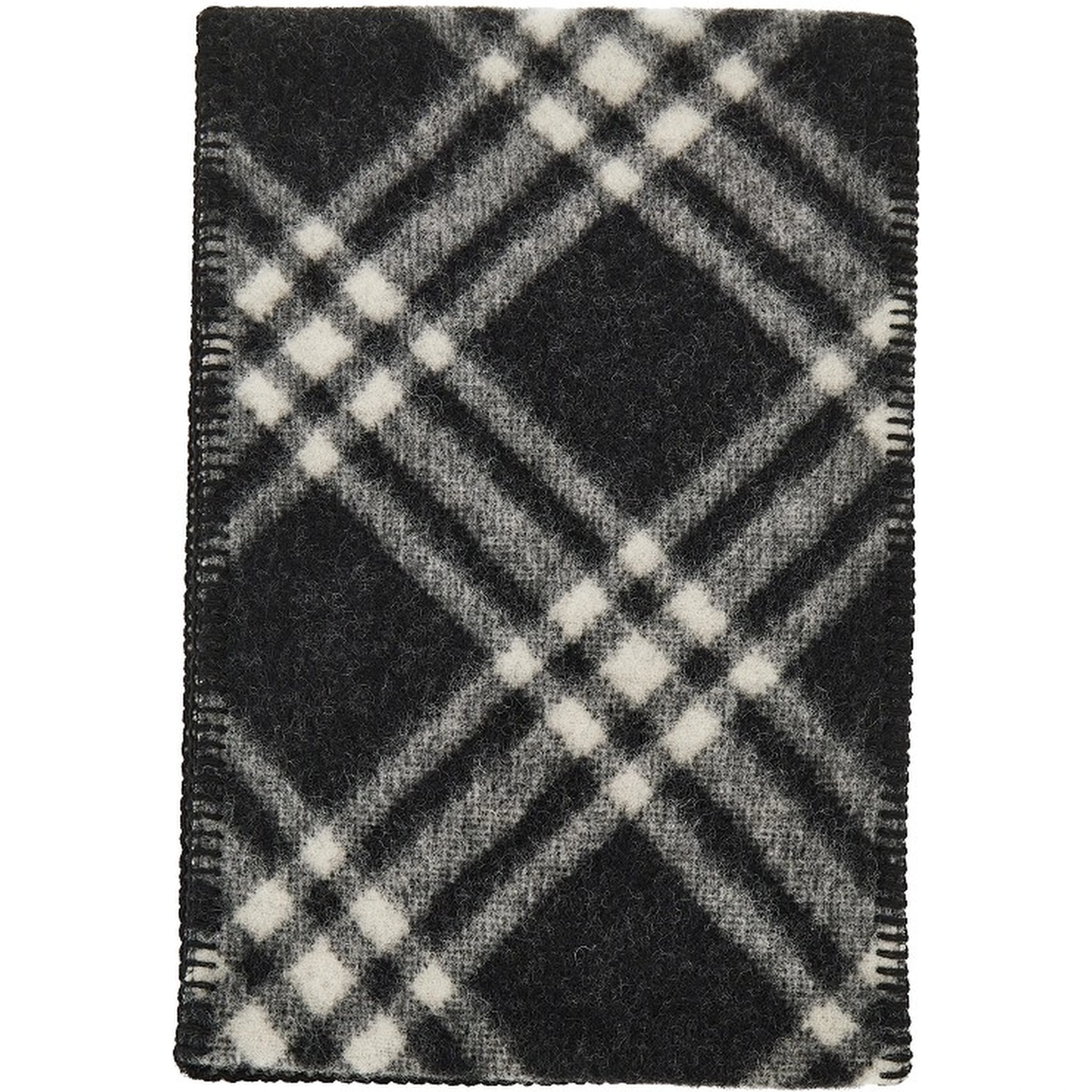 Check wool scarf