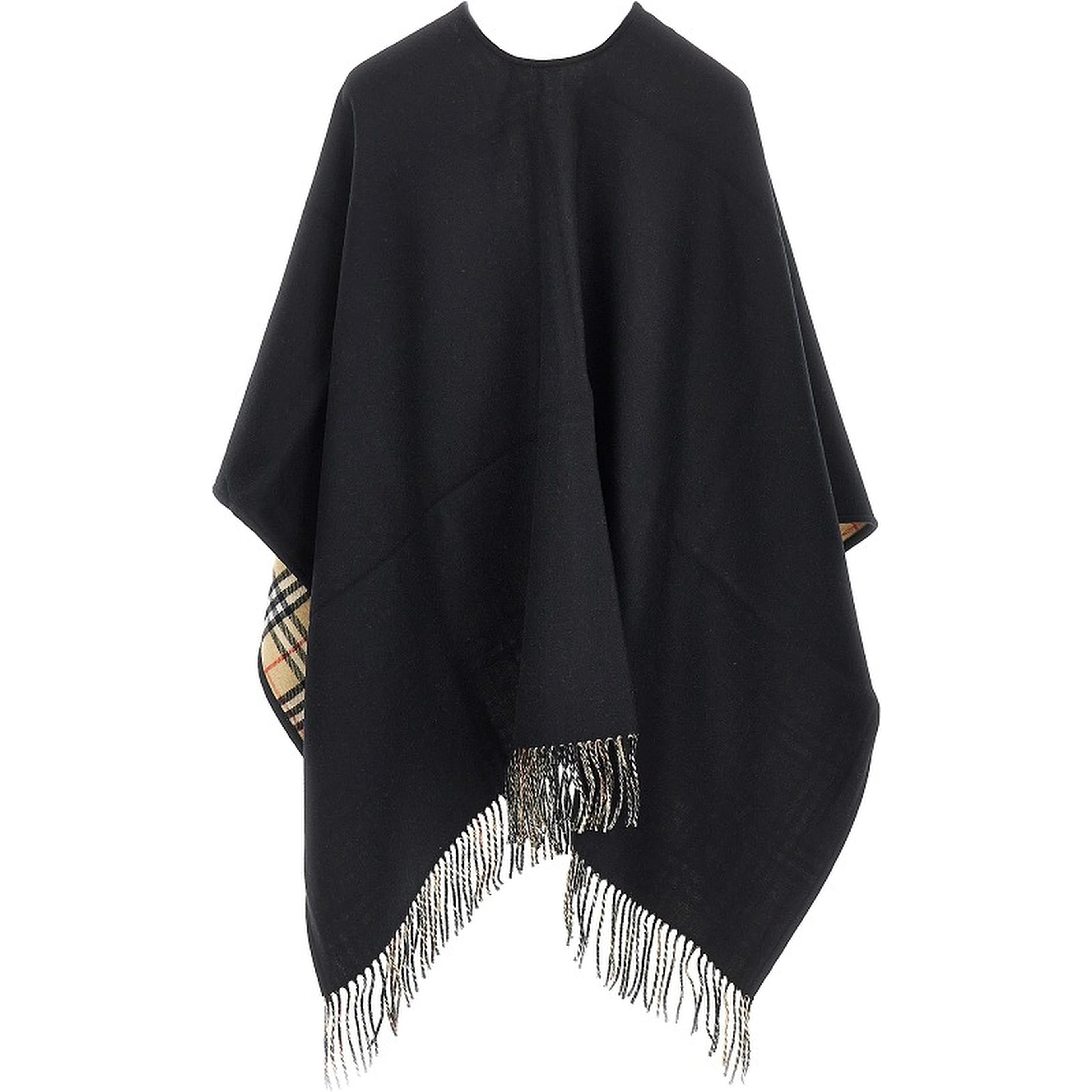 Reversible wool cape
