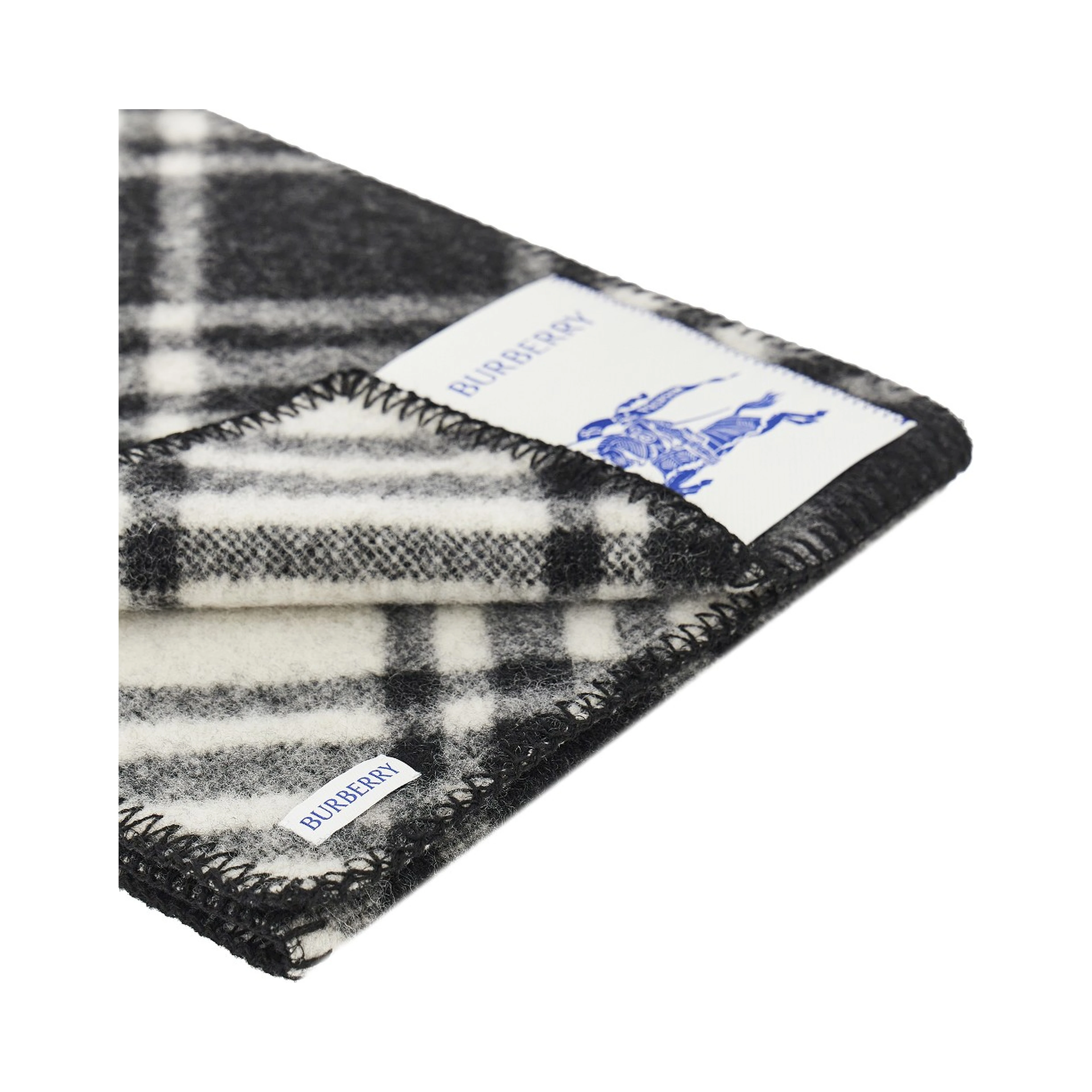 Check wool scarf