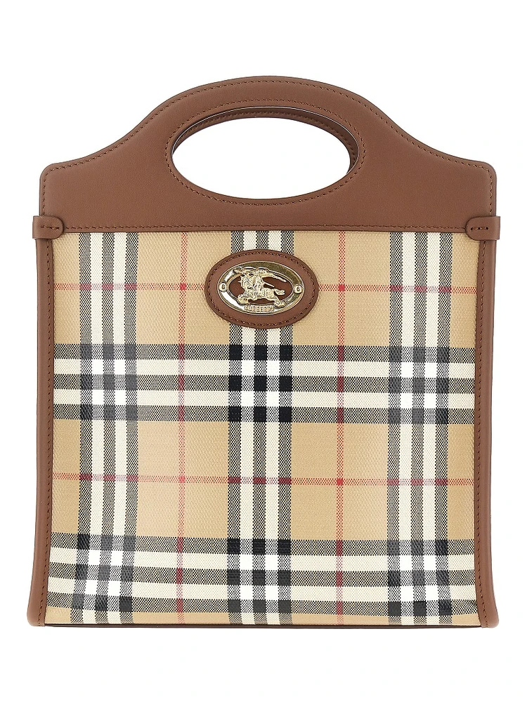 Coated Check canvas mini 'Pocket' bag
